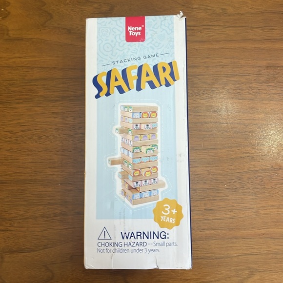 🎁🎁NENE TOYS Kids NIB 4-in-1 Educational Wooden Block Stacking Game - Picture 8 of 9